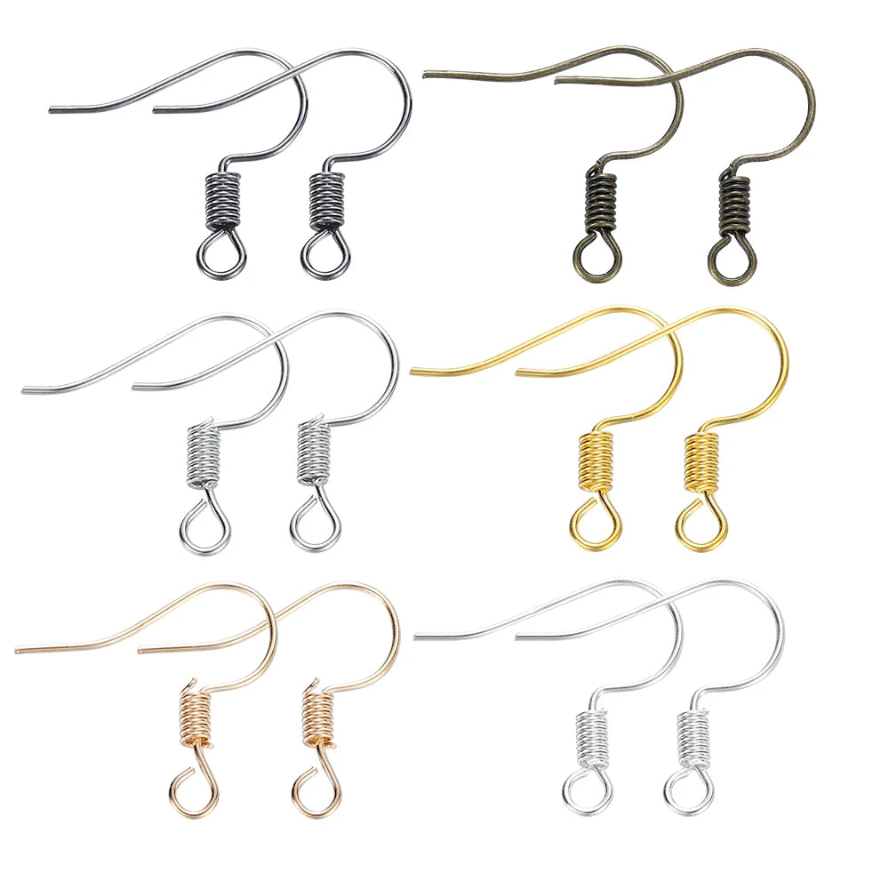 Earring Components Gold Color French Hook Clasps Earwire Iron DIY Jewelry Making