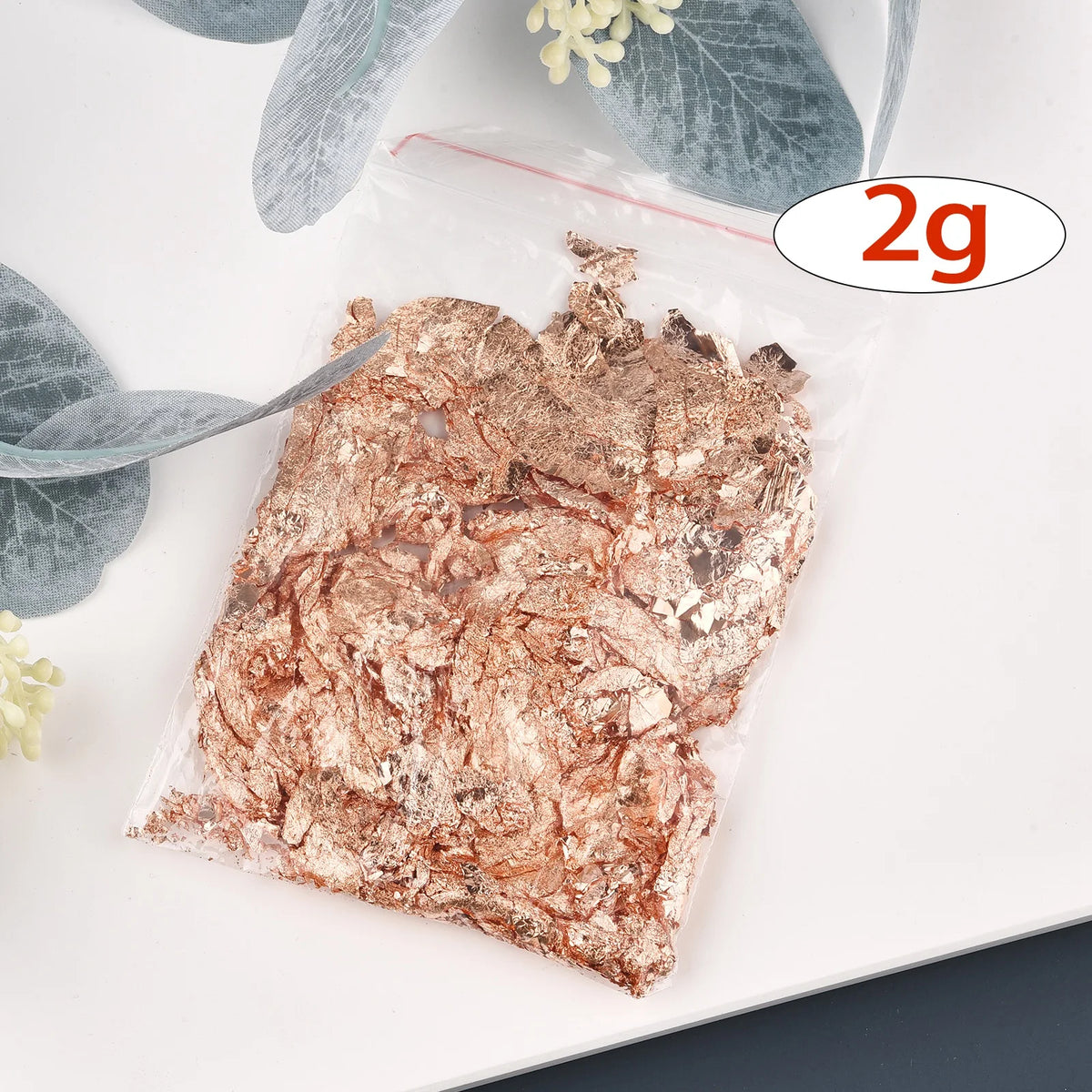 Imitation Gold & Silver Foil Flakes for Candles, Resin & Nail Art — 5 Colors