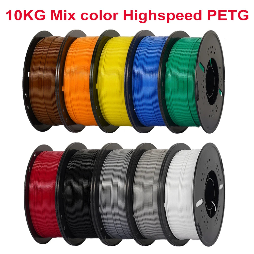 KINGROON 5/10KG Hyper PETG Filament, High Speed 3D Printer Filament,1kg/Spool (2.2lbs), 3D Printer Filament Good Toughness Non-Toxic