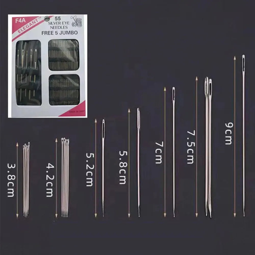 Hand Sewing Needles, Large Eyes for Embroidery, Sewing & Needlework Crafts