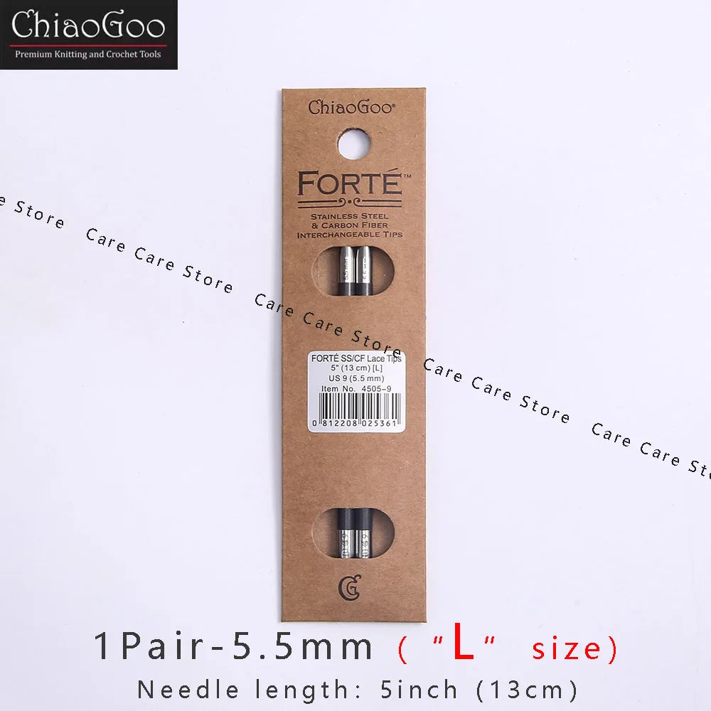 Knitting Needle Tips, ChiaoGoo FORTE for Interchangeable Needlecraft Tools
