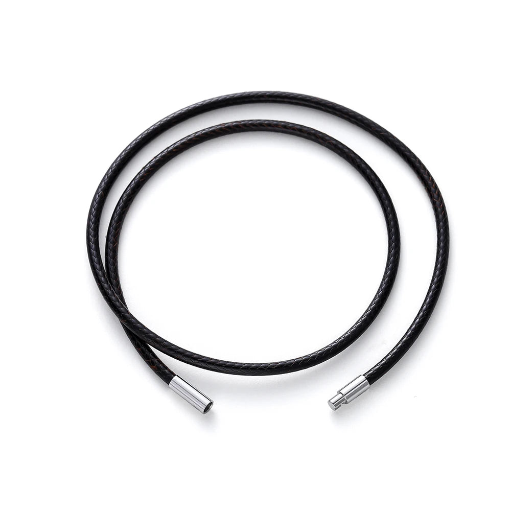 Necklace Cords Black Brown Braided Waxed Clasp DIY Jewelry Making Craft Supplies
