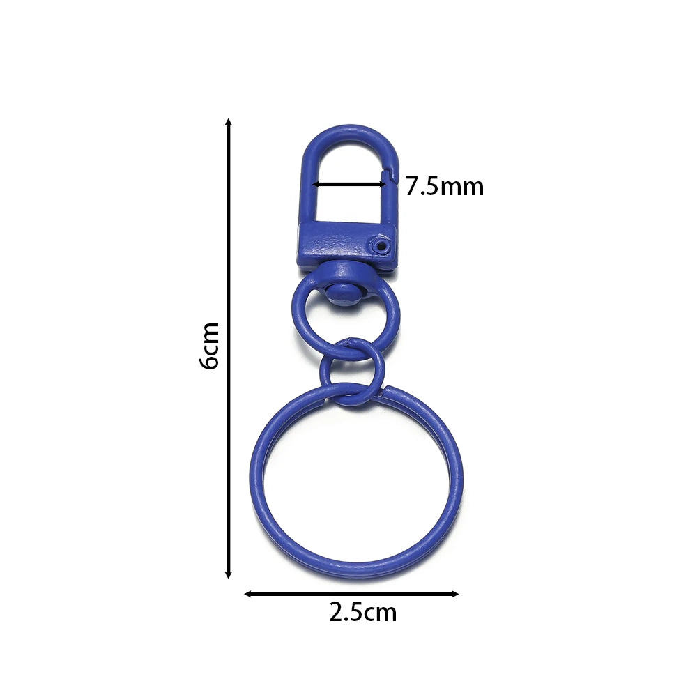 Lobster Clasps Colored Alloy Hooks with Keyrings DIY Jewelry Making