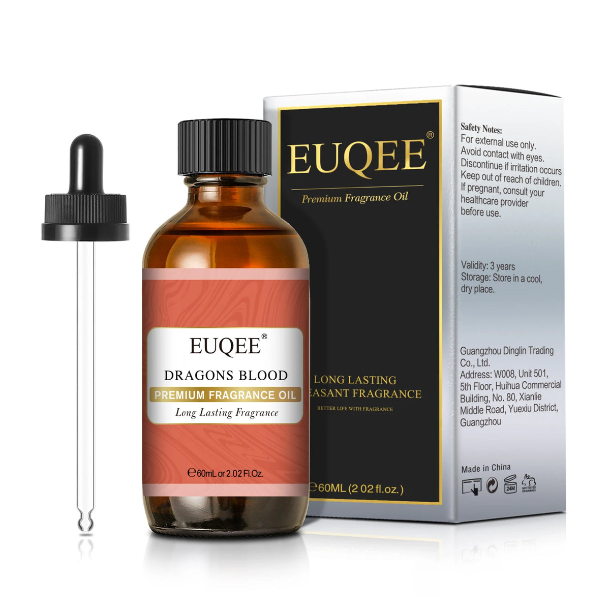 EUQEE Premium Fragrance Oil 60ml Glass Dropper Candle Soap DIY 13 Scents