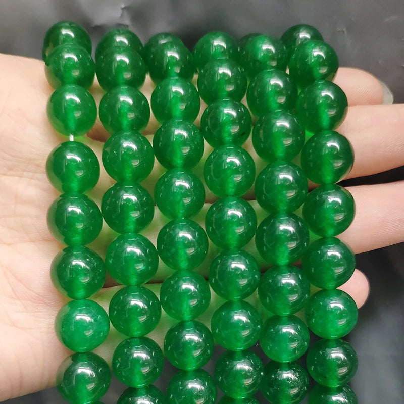 Stone Beads Round Green Agate Jasper Tiger Eye Styles for DIY Jewelry Making