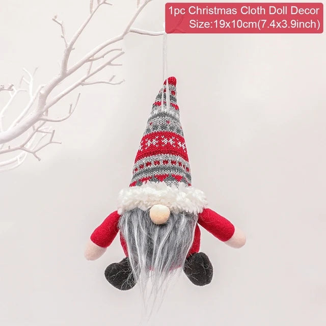 Christmas Doll Ornaments Merry Christmas Decorations For Home Xmas Decor Gifts