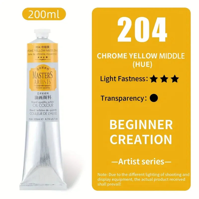 Marie's Oil Paint — 200ml Jumbo Tube, 14 Colors Available