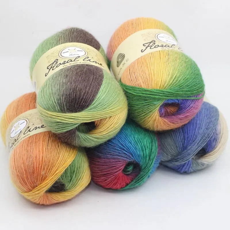 Yarn, Rainbow Variegated for Crochet Shawls, Scarves, Hats & Sweaters