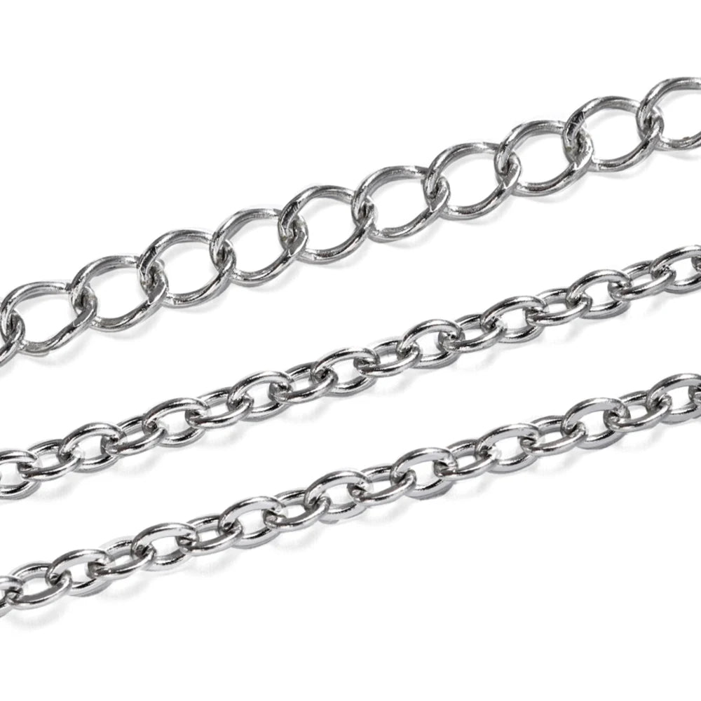 Jewelry Chains Stainless Steel Multi Styles Necklace Bracelet DIY Jewelry Making