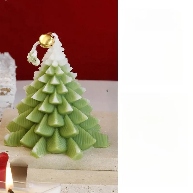 Scented Candle Christmas Tree Handmade Bell Design Holiday Home Fragrance