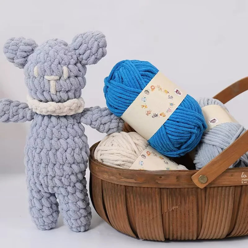 Yarn, Fine Chenille for Handmade Bear Crafts, Pillows, Sweaters & Scarves