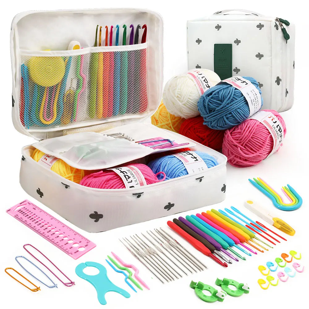 Crochet Tool Set for Beginners, Handmade Yarn Crafts & Needlework Gifts