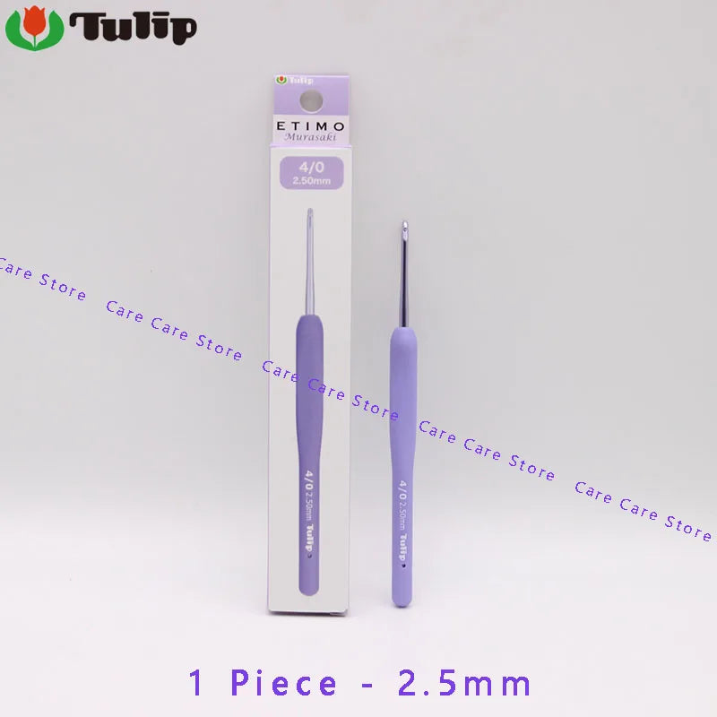 Crochet Hook, Tulip Etimo Murasaki Cushion Grip for Handmade Yarn Crafts