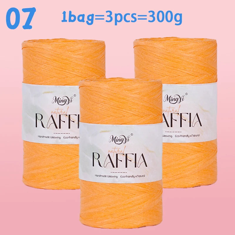 Yarn, Raffia-Style for Handmade Hats, Bags, Floor Mats & Storage Crafts
