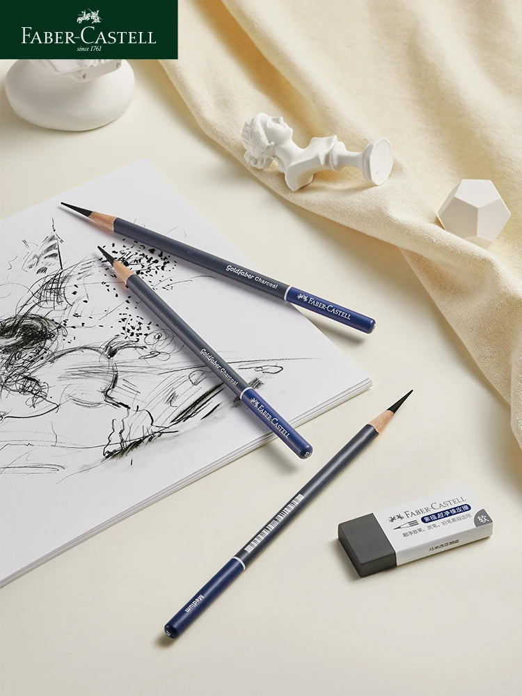 Charcoal & Graphite Sketch Pencil Set — Extra Soft to Hard, 5 or 6 Pieces