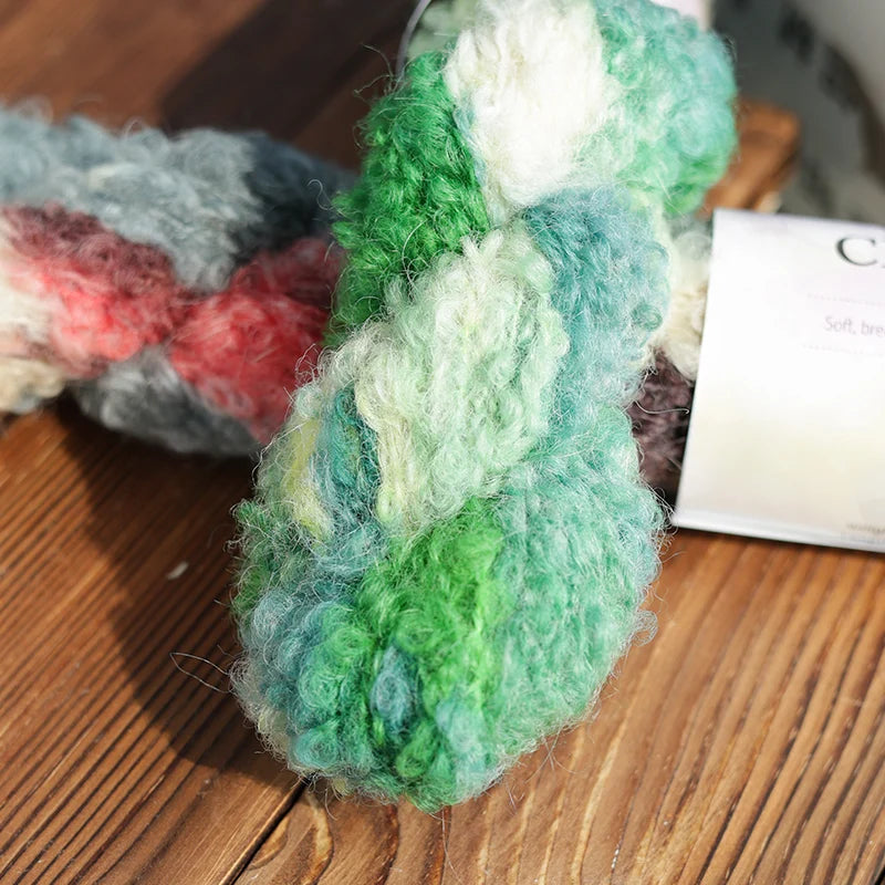 Yarn, Looped Texture with Gradient Colors for Sweaters, Scarves & Hats