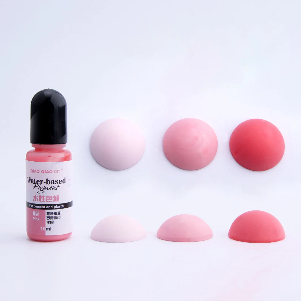 Cement & Plaster Liquid Dye, 10ml — 12 Colors, Gypsum Craft Pigment