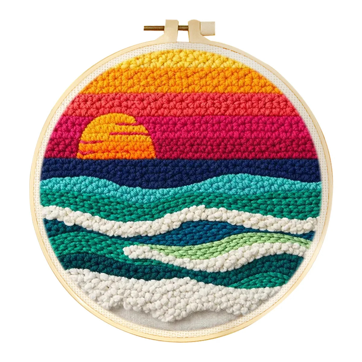 Punch Needle Kit, Scenery Pattern for Beginner Yarn Art & Home Decor