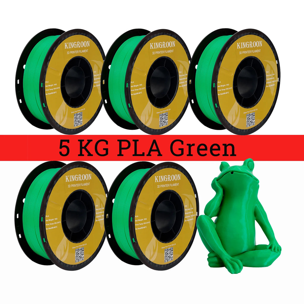KINGROON 5KG PLA TPU PETG Filament Mix color 1.75mm 3D Printer Plastic No Bubble Spool 3D Printing Materials Wholesales
