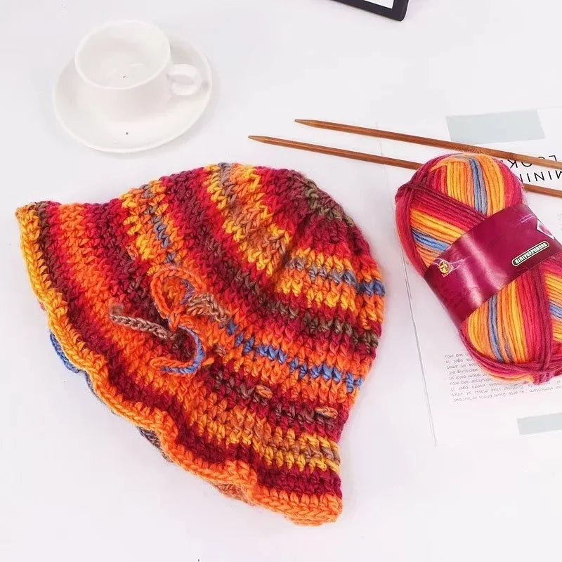 Yarn, Gradient Wool-Style Strands for Knitting Shawls, Hats & Craft Projects