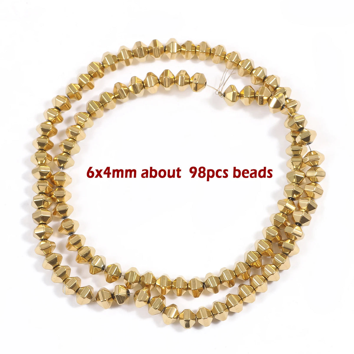 Stone Beads Gold-Tone Hematite-Style Flower Star Cube for DIY Jewelry Making