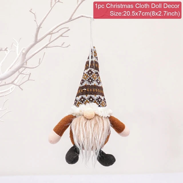 Christmas Doll Ornaments Merry Christmas Decorations For Home Xmas Decor Gifts