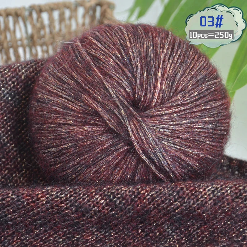 Yarn, Glitter Effect for Knitting Sweaters, Scarves, Hats & Handmade Gifts