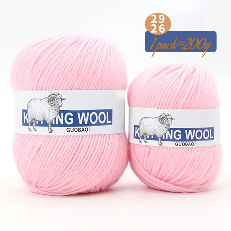 Yarn, Medium Thickness for Knitting Sweaters, Coats, Scarves & Winter Hats