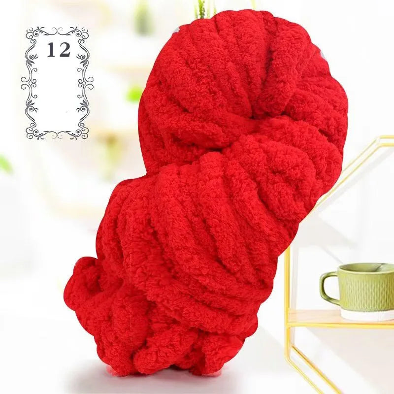 Yarn, Thick Chenille for Handmade Throws, Blankets, Rugs & Pet Bed Crafts