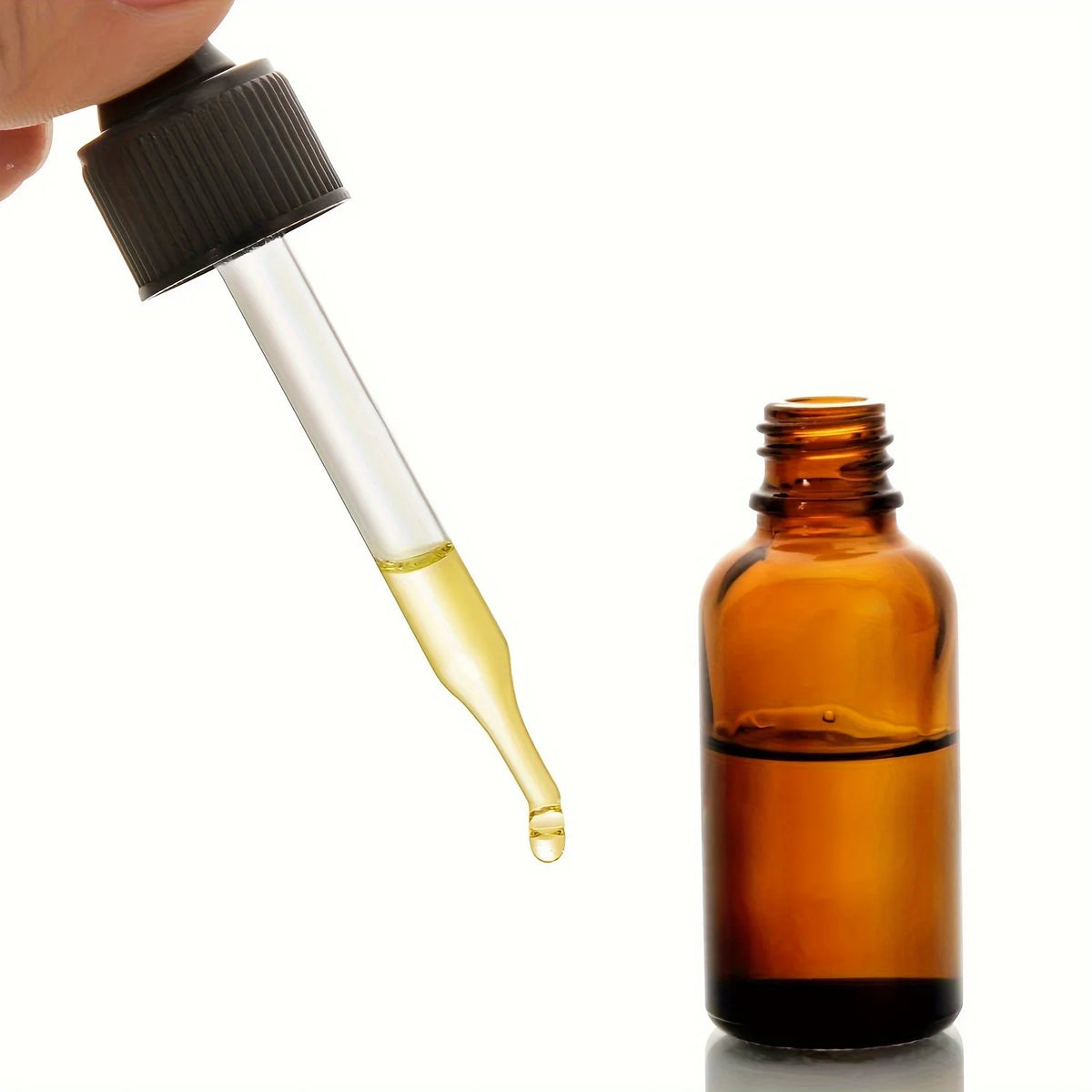 Dropper Bottles Empty Amber Glass Refillable Pipette Containers 12 Pack