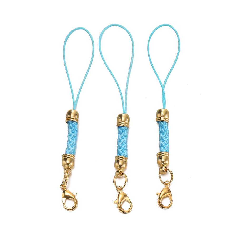 Keychain Cord Straps Lobster Clasps Jump Rings DIY Jewelry Making Craft Supplies