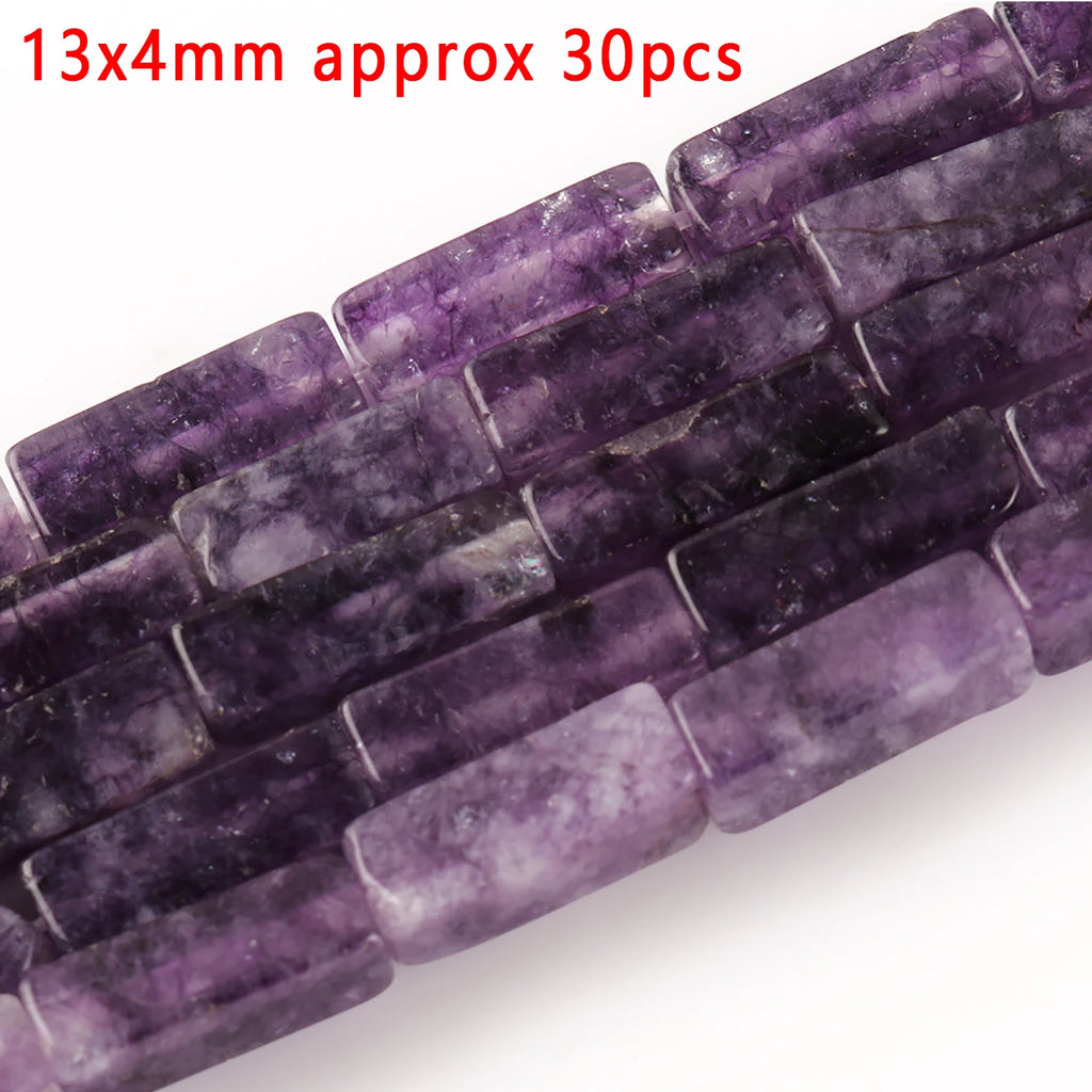 Stone Beads Purple Amethyst-Style Assorted Shapes for DIY Jewelry Making