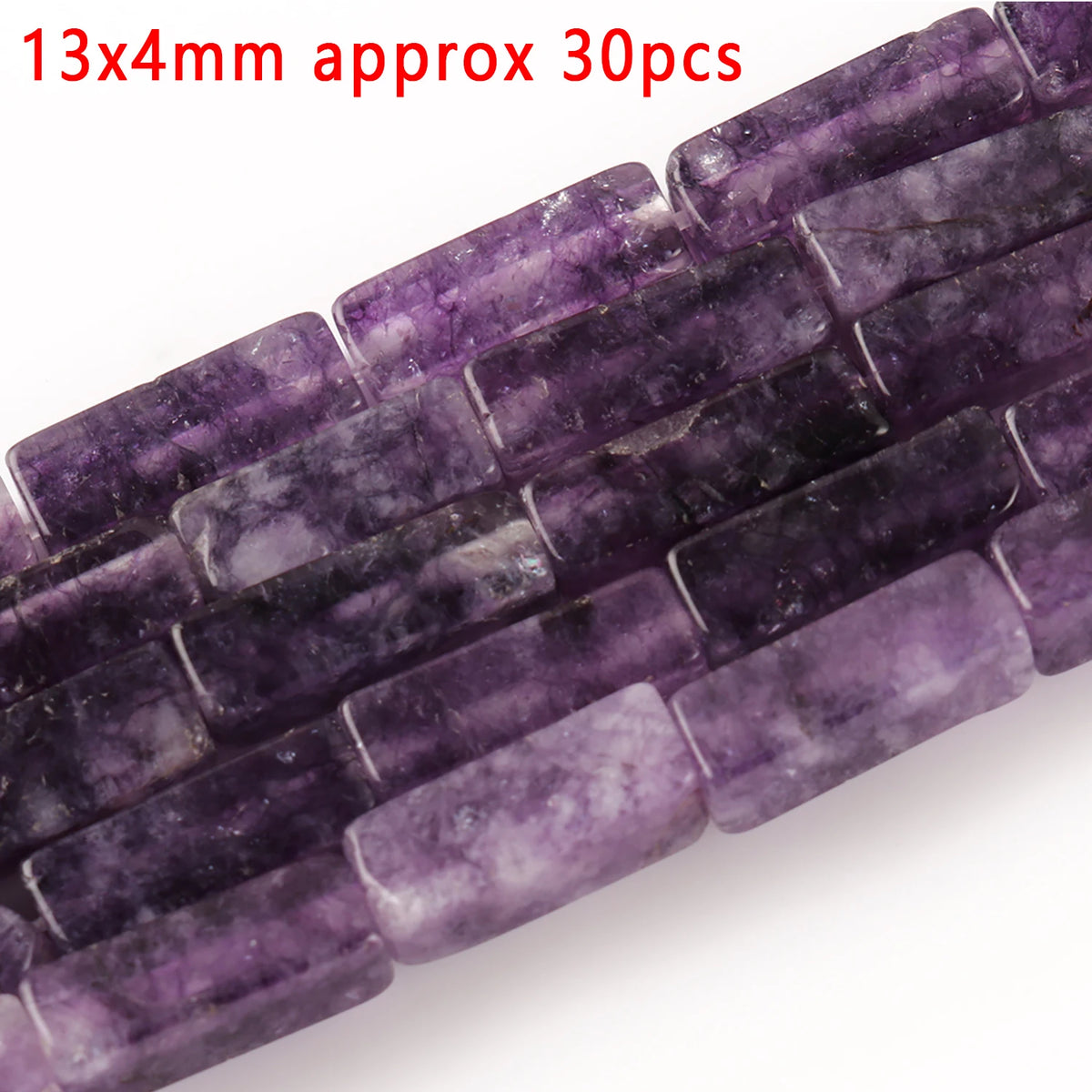 Stone Beads Purple Amethyst-Style Assorted Shapes for DIY Jewelry Making