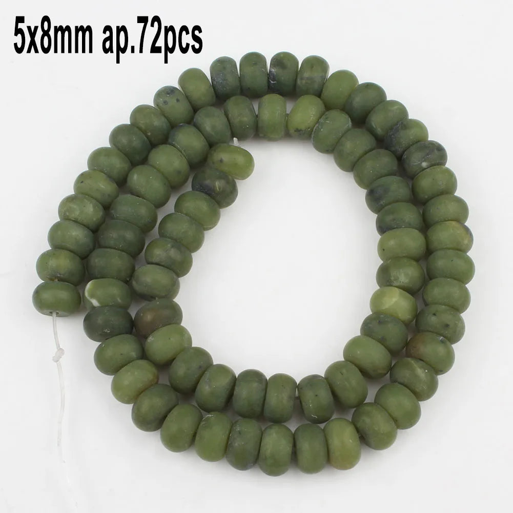 Stone Beads Green Jade-Style Faceted Mixed Shapes for DIY Jewelry Making