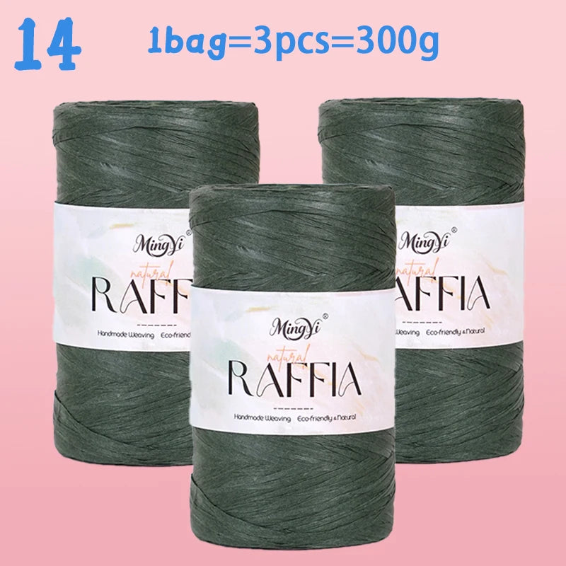 Yarn, Raffia-Style for Handmade Hats, Bags, Floor Mats & Storage Crafts