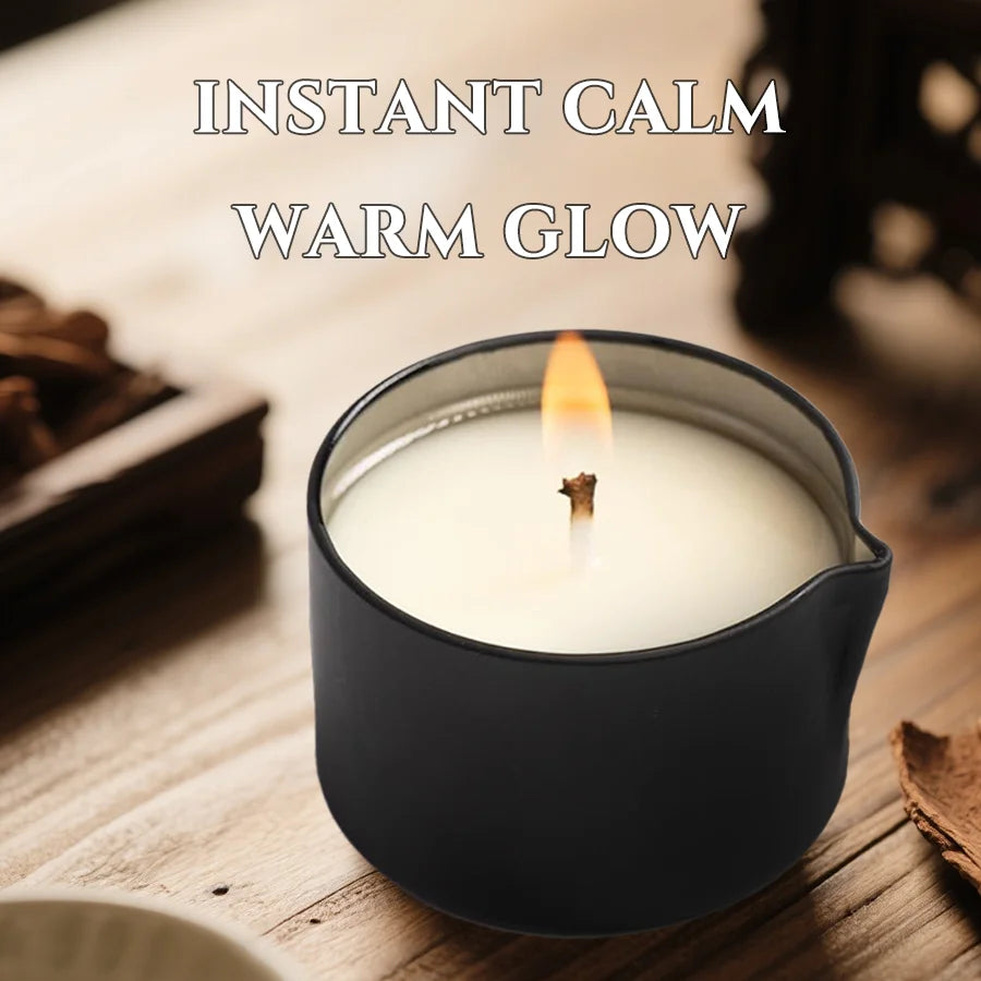 Massage Candle - for RelaxingOil Therapy，Spa Essentials.Elegant Massage Experience MassageCandle, for Stress Relief