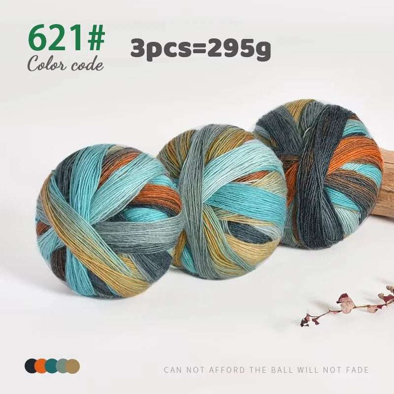 Yarn, Rainbow Gradient for Handmade Shawls, Sweaters, Hats & Knitwear