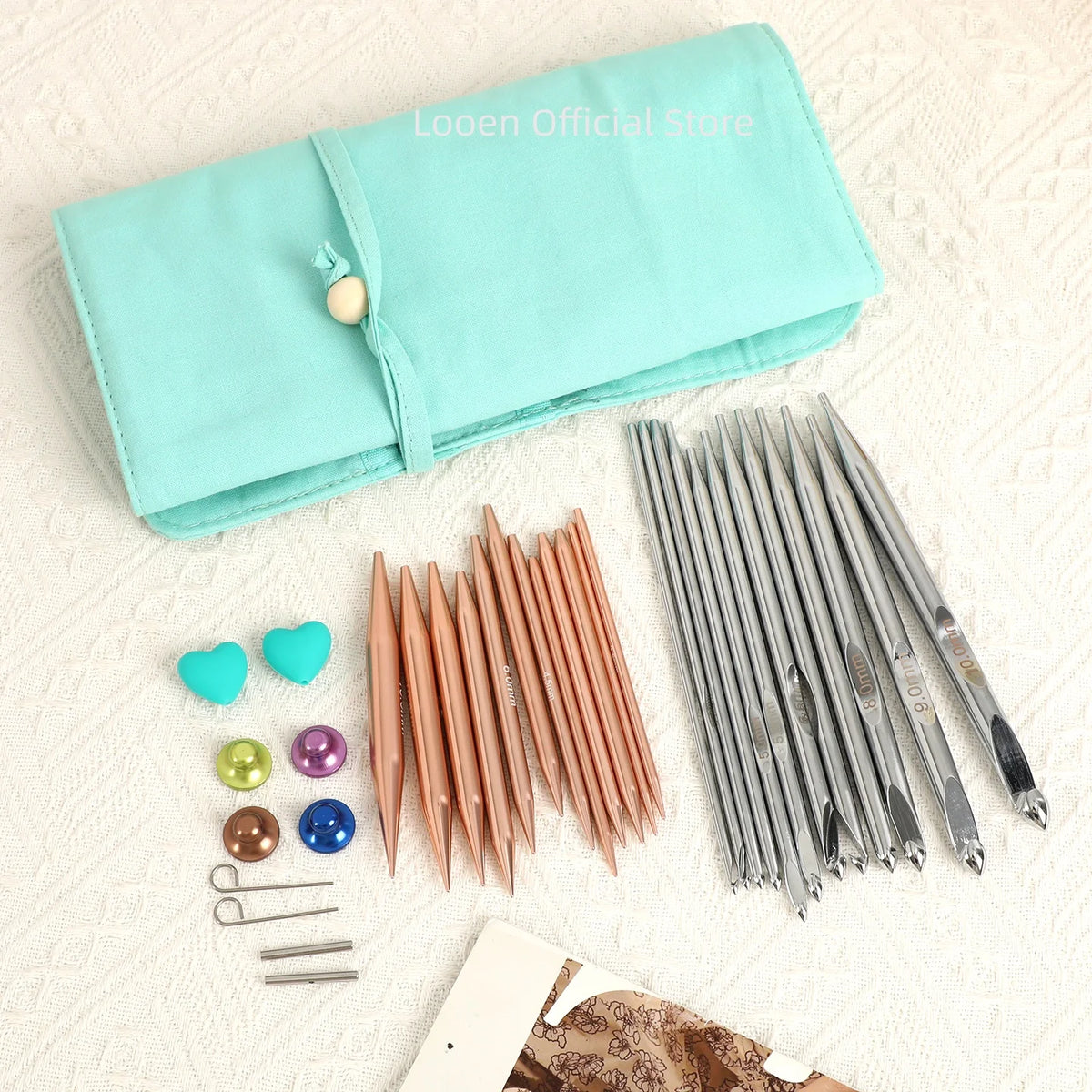 Crochet Hooks, Detachable Set with Storage Bag for Handmade Yarn Projects