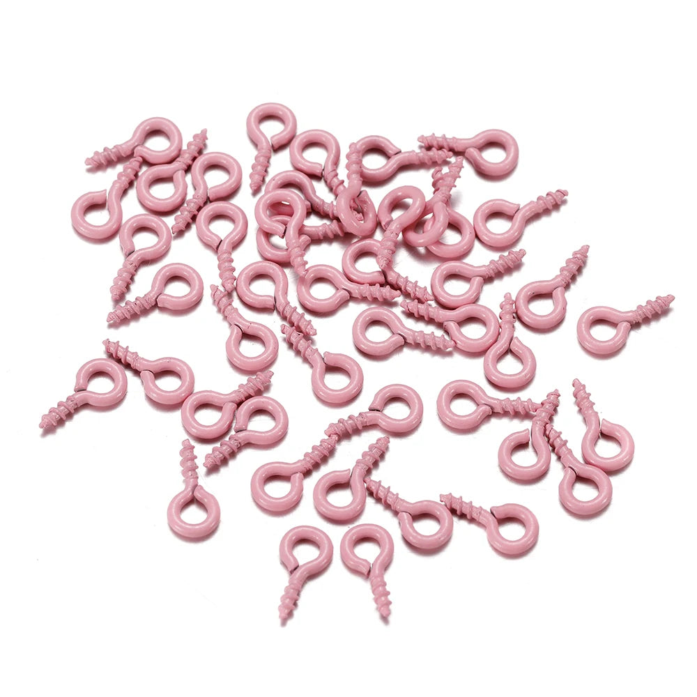 Eye Pins Metal Mini Screw Hooks Colorful Eyelets DIY Jewelry Making