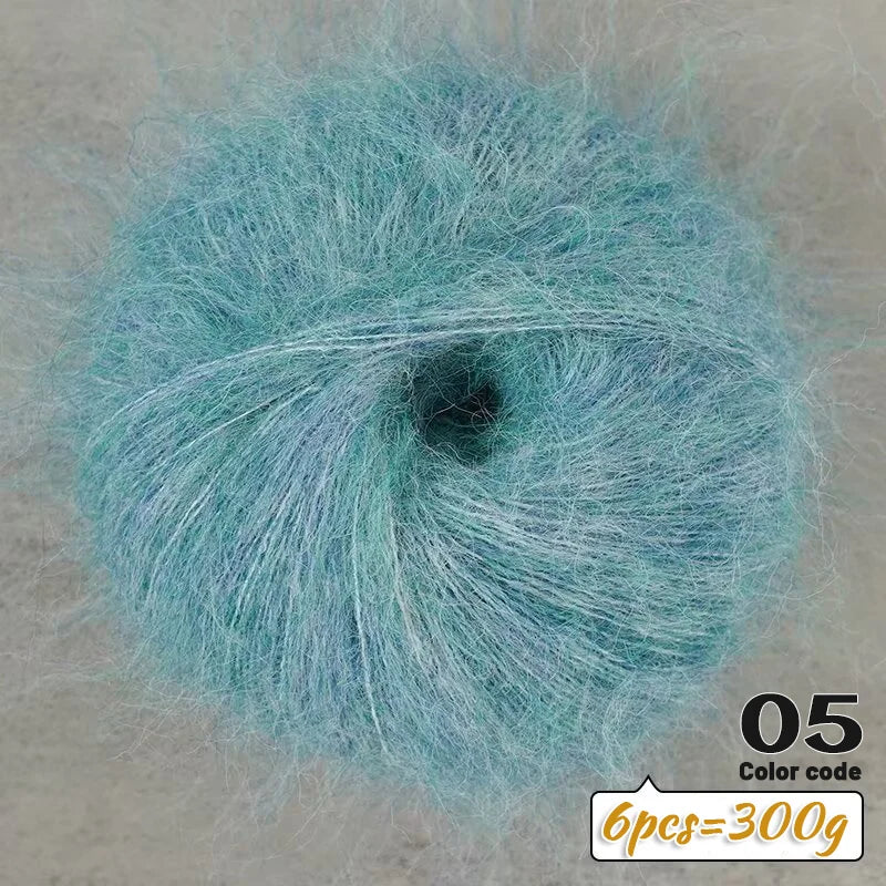 Yarn, Colorful Long-Pile for Knitting Sweaters, Coats, Shawls & Accessories
