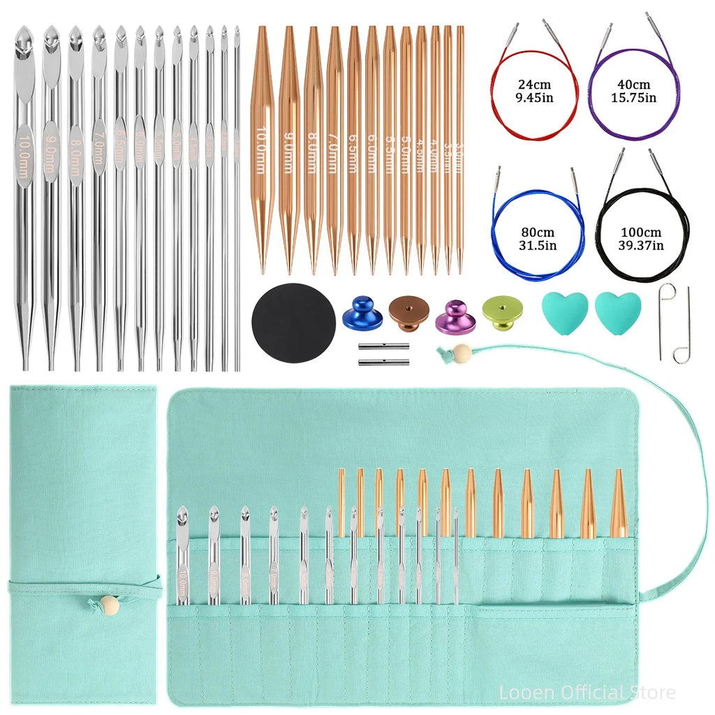 Crochet Hooks, Detachable Set with Storage Bag for Handmade Yarn Projects