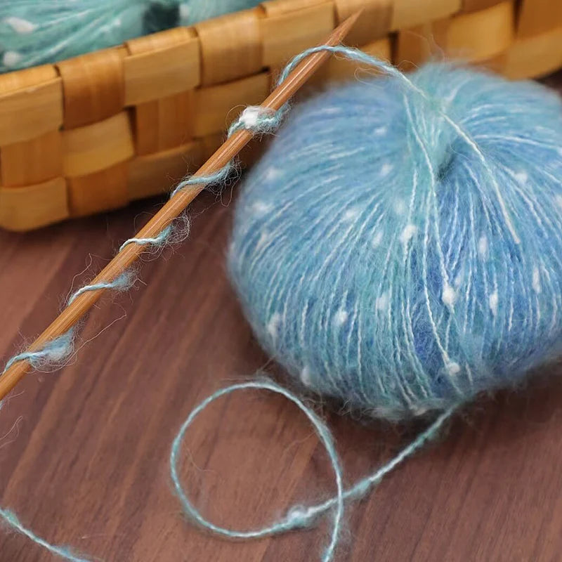 Yarn, Colorful Snow-Dot Effect for Knitting Sweaters, Hats, Scarves & Vests