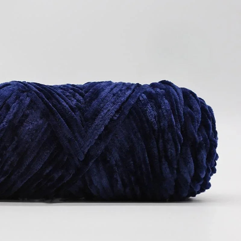 Yarn, Chenille Velvet-Style with Gold Luster for Scarves, Sweaters & Dolls