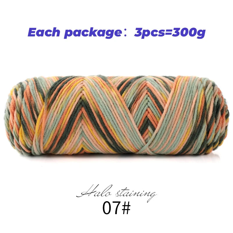 Yarn, Multicolor for Handmade Sweaters, Scarves, Blankets & Crochet Crafts
