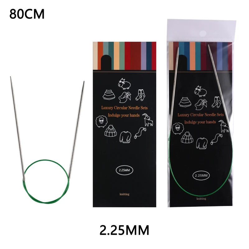 Knitting Needles, Stainless Steel Circular for Handmade Sweaters & Scarves