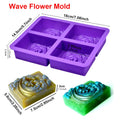 4 Cavity Wave Flower Silicone Soap Mold DIY Ocean Wave Aromatherapy Plaster Soap Mold Handmade Cloud Cold Process Soap Molds