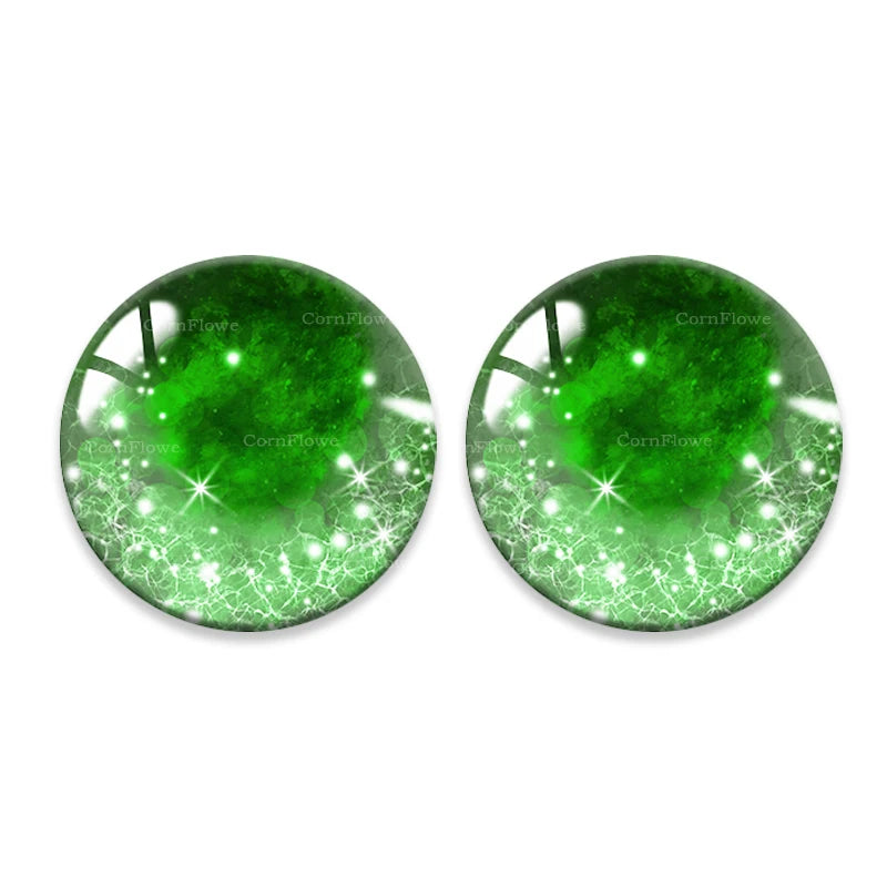 Doll Eyes Galaxy Glass Cabochons Dragon Cat Eye Flatback 8-25mm 20pcs BJD
