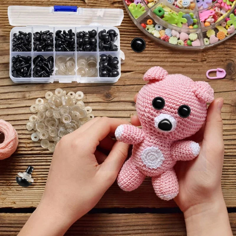 200Pcs 6-12mm Eyeball Doll Making Doll Making Safety Eyes Craft Supply