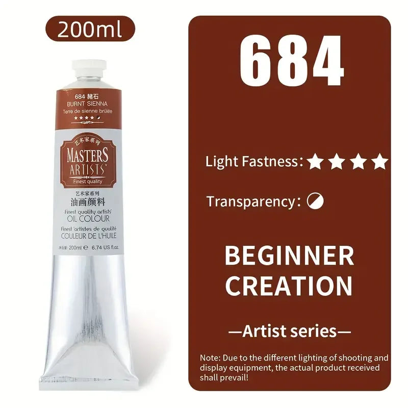 Marie's Oil Paint — 200ml Jumbo Tube, 14 Colors Available