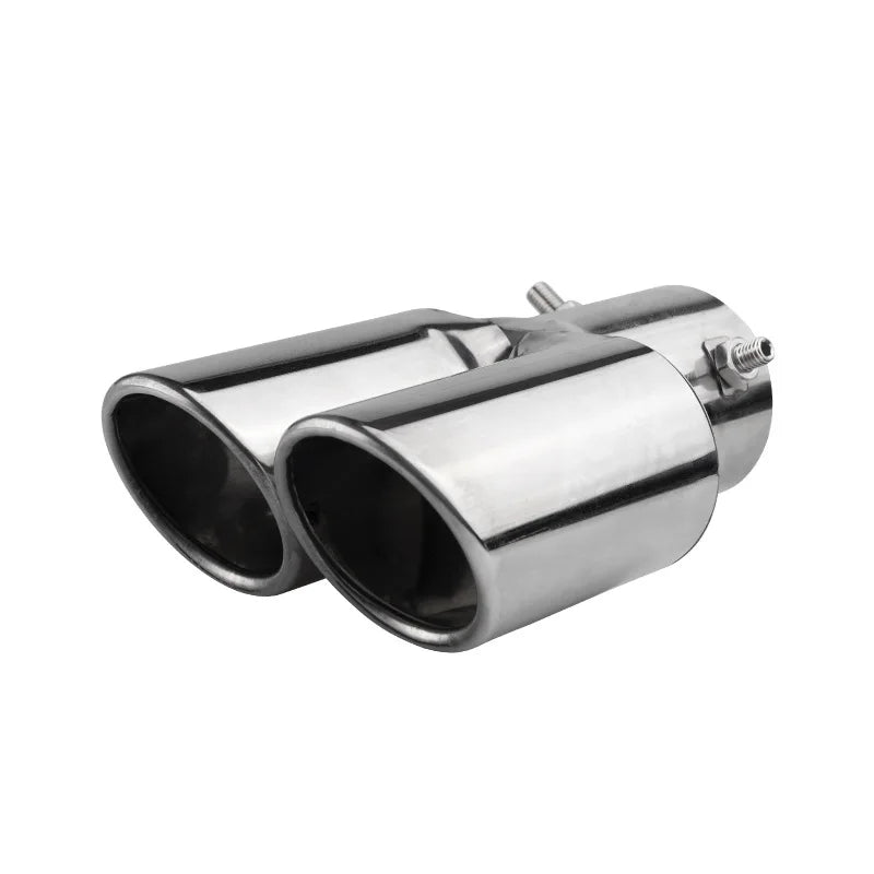Universal 1-to-2 Stainless Steel Exhaust Tail Pipe Tip | Dual Outlet